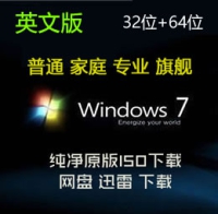 原版 英文版 Windows 7 SP1 普通 家庭 专业 旗舰 32位+64位 ISO下载