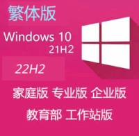 原版 繁体版 Windows 10 21H2 22H2 专业版 企业版 64位